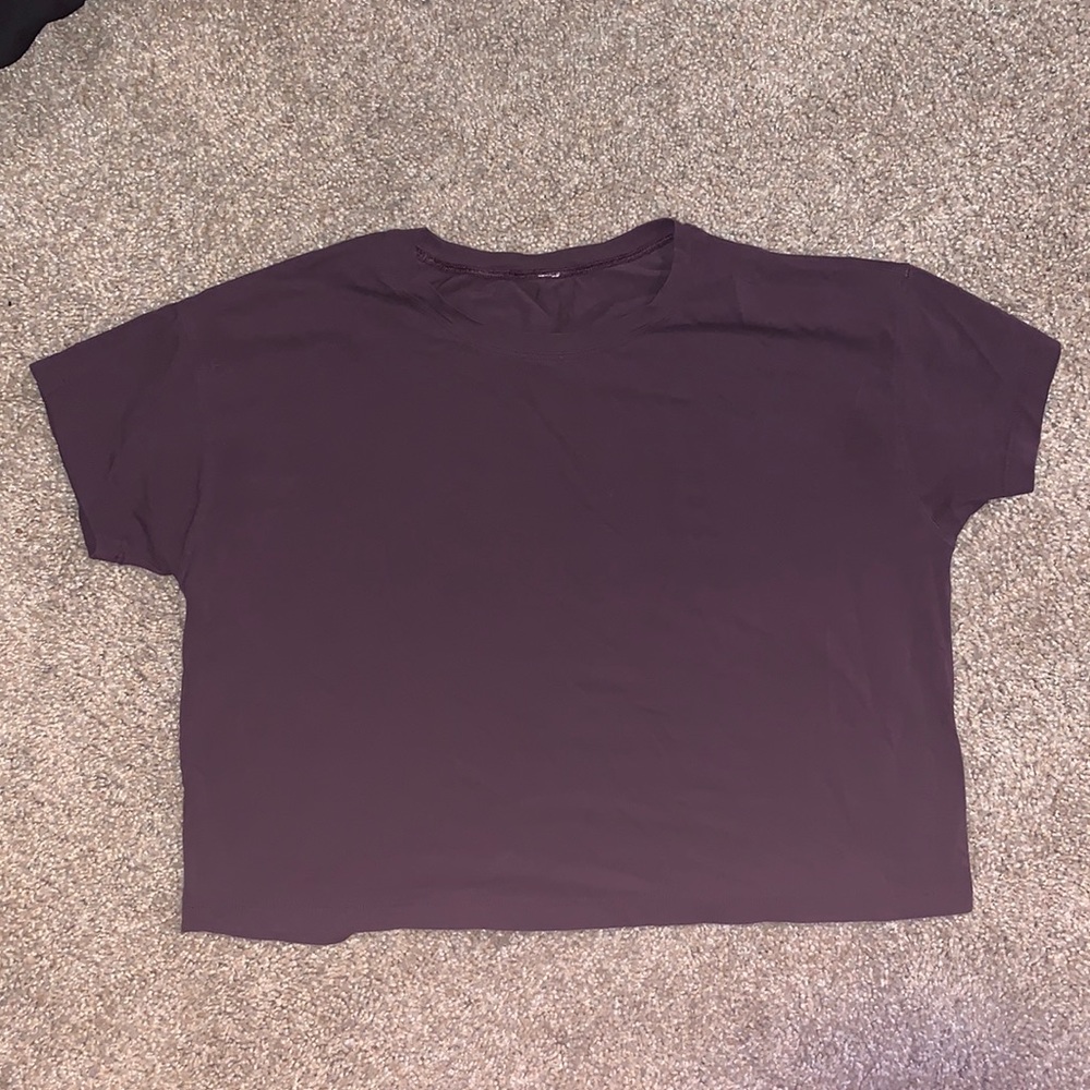 lulu lemon athletic shirt cropped